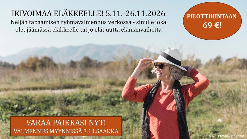 Ikivoimaa Eläkkeelle -verkkovalmennus  by Koulutus ja valmennus Ikivoimaa